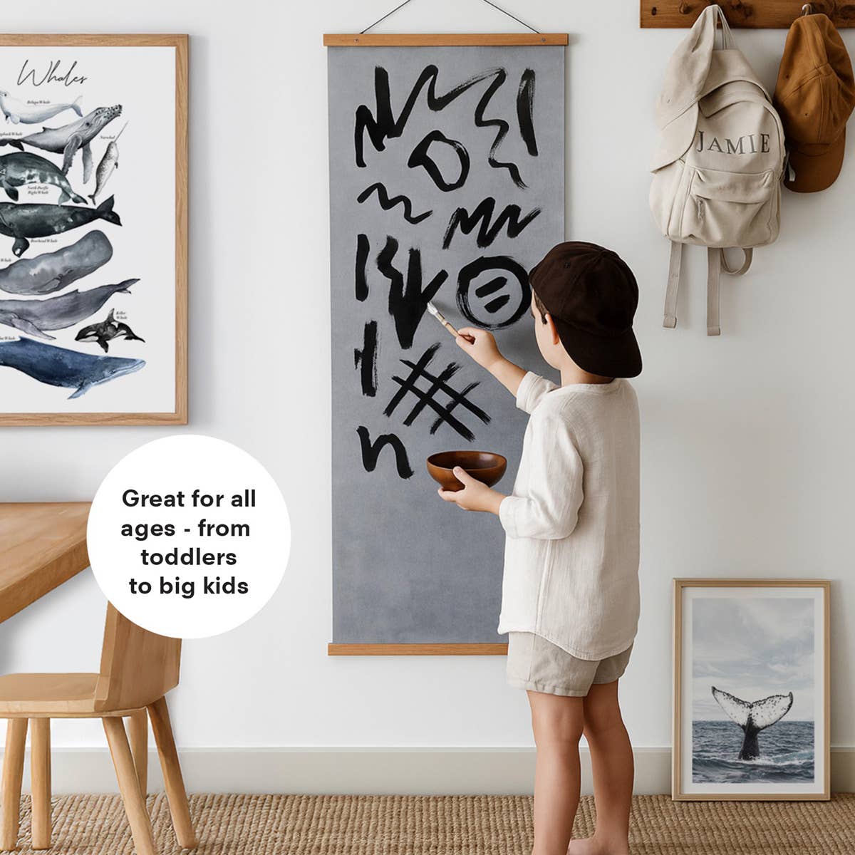 Kids magic water poster. Reusable mess-free Painting with water