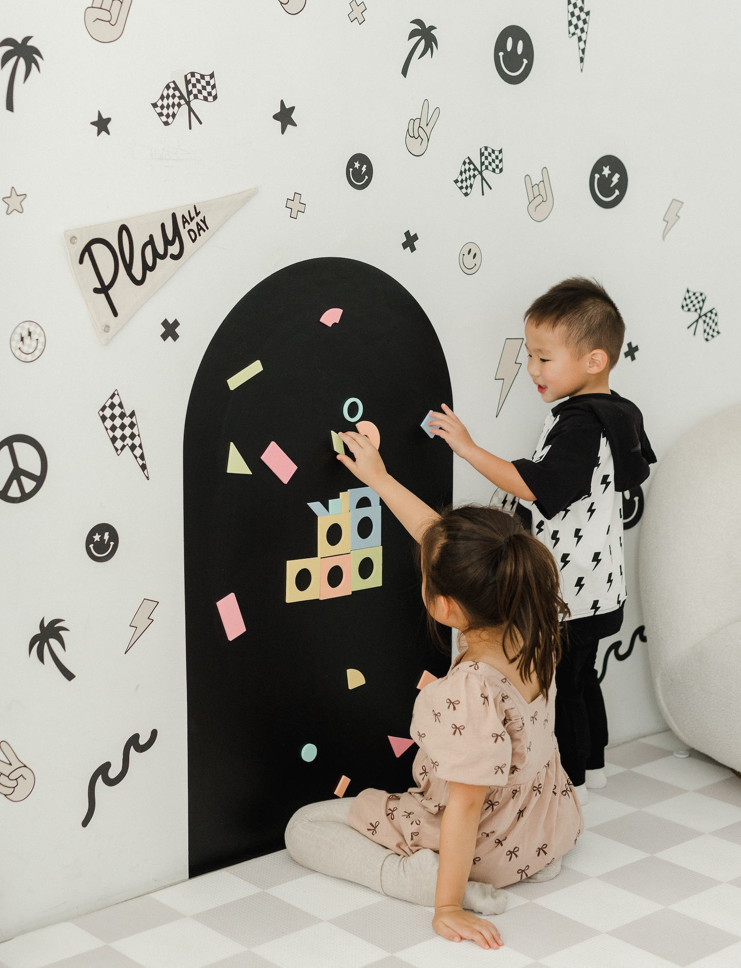 LARGE Magic Playwall (Caramel) - Arch Magnetic Wall Decal for Kids