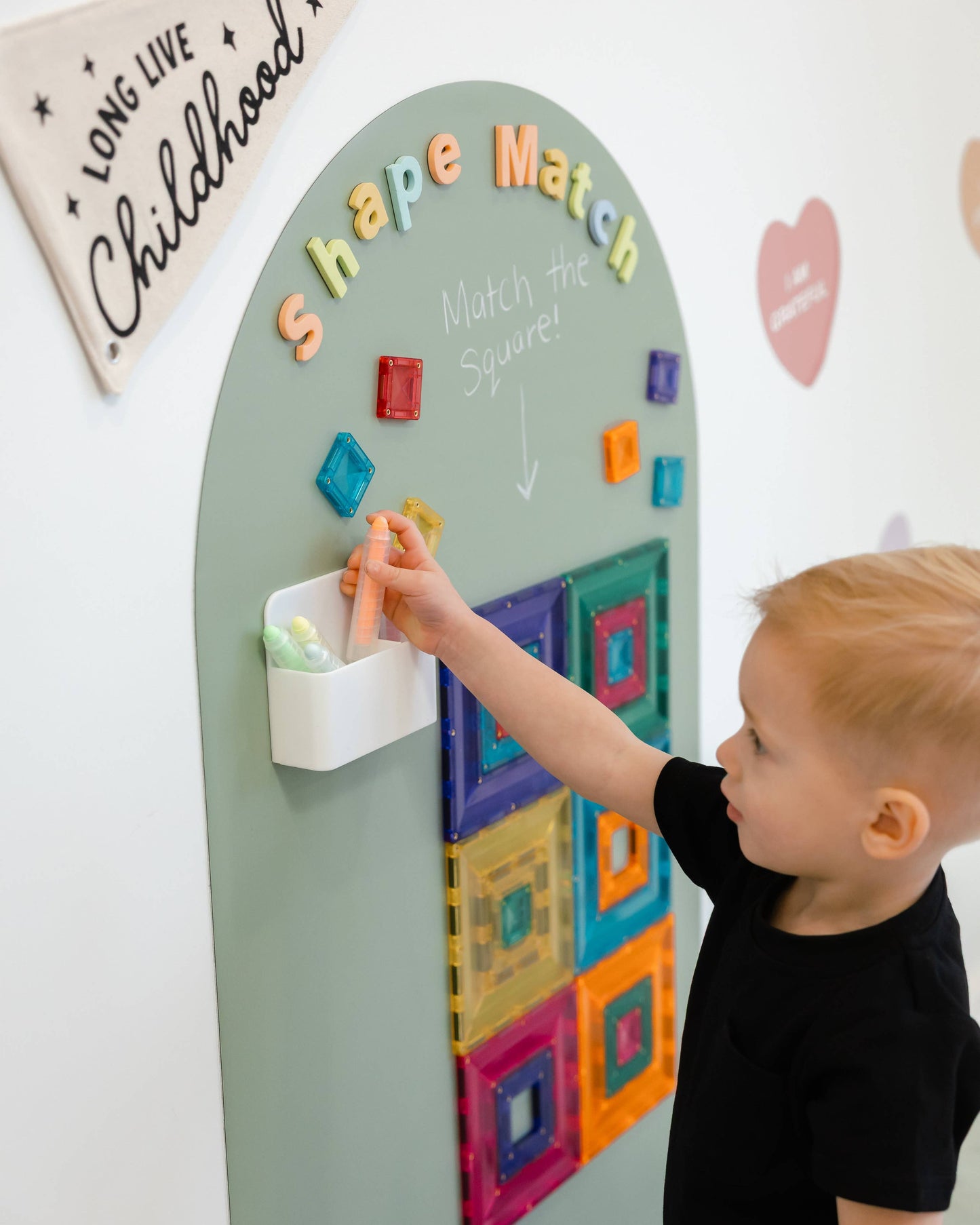 LARGE Magic Playwall (Caramel) - Arch Magnetic Wall Decal for Kids