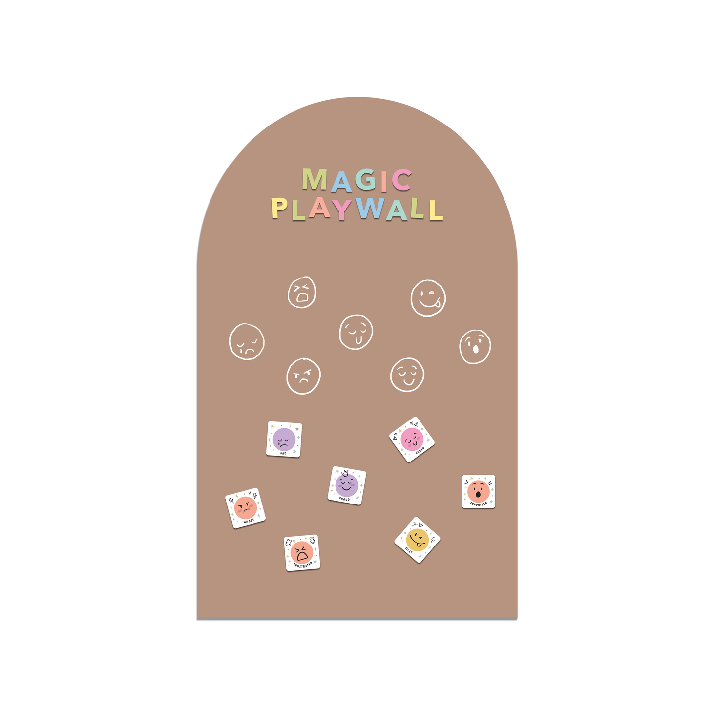 LARGE Magic Playwall (Caramel) - Arch Magnetic Wall Decal for Kids