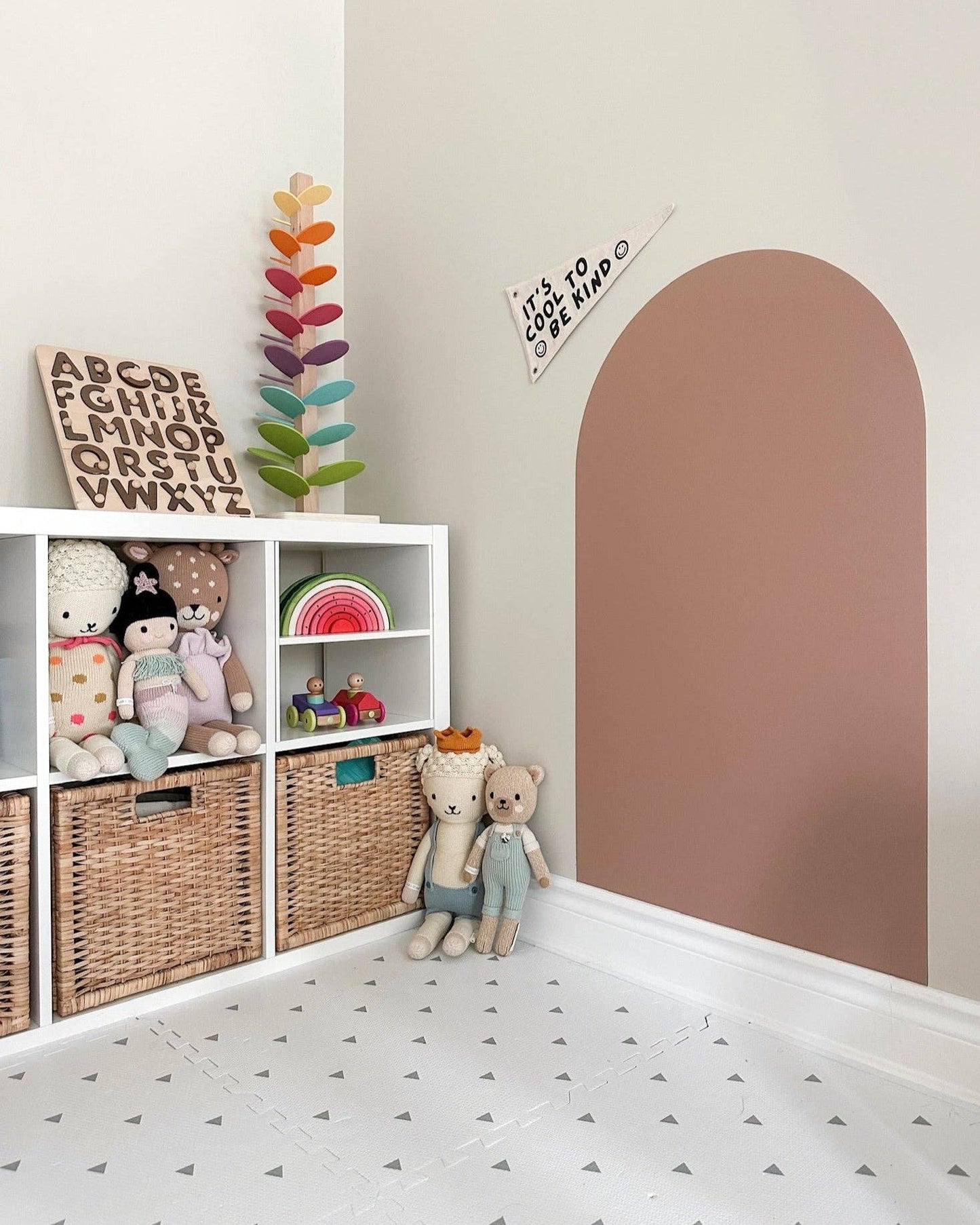 LARGE Magic Playwall (Caramel) - Arch Magnetic Wall Decal for Kids