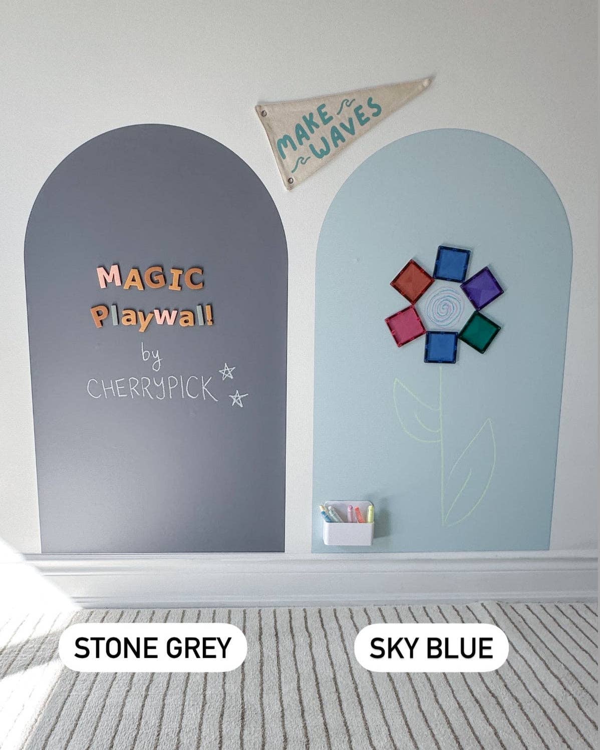 LARGE Magic Playwall (Caramel) - Arch Magnetic Wall Decal for Kids