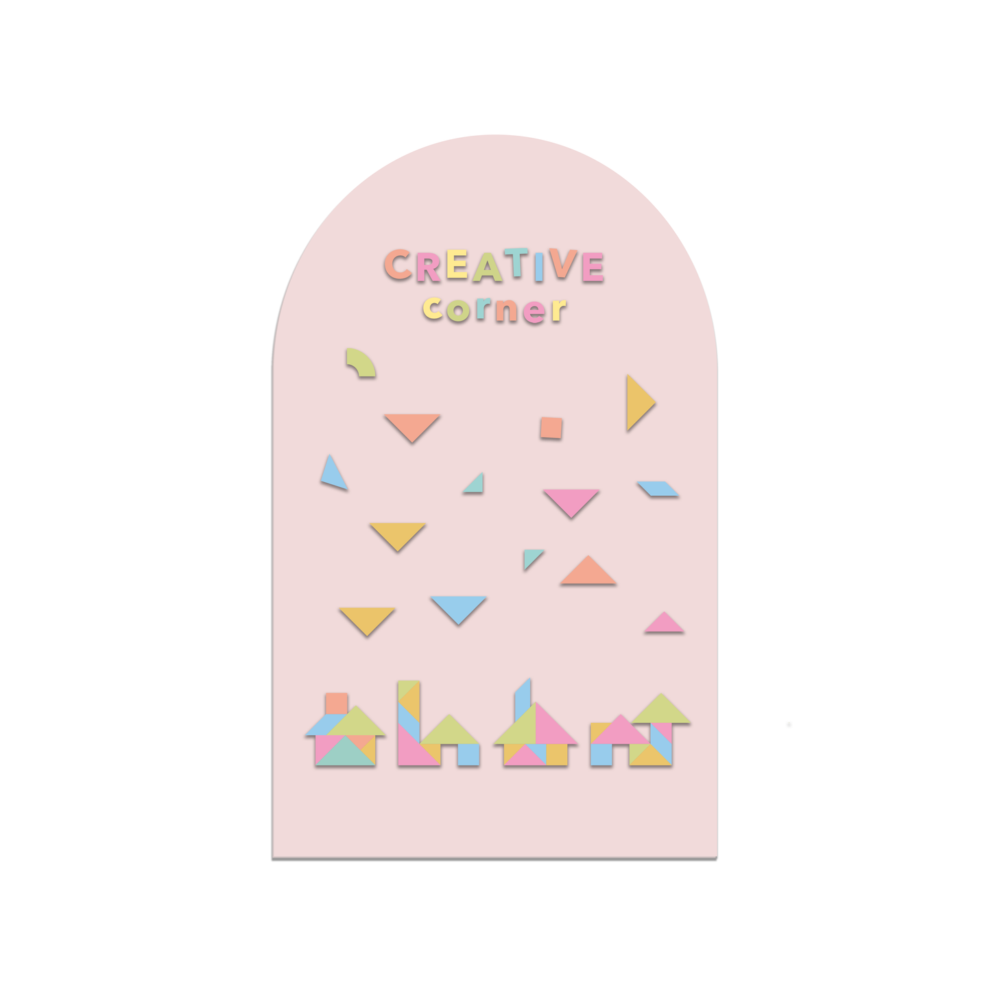 LARGE Magic Playwall (Caramel) - Arch Magnetic Wall Decal for Kids